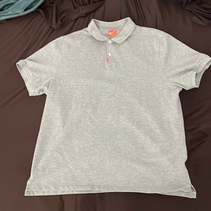 The Nike Polo Gray Pique Cotton 2-Button XL